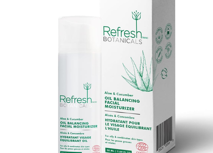 Refresh Botanicals - Oil Balancing Facial Moisturizer - Aloe & Cucumber | 50 mL