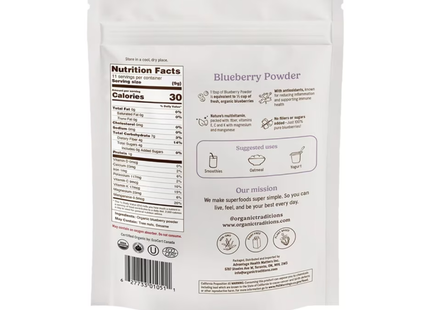 Organic Traditions - Blueberry Powder, Cold Dried | 100 g