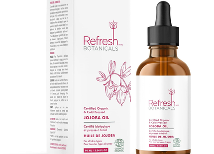 Refresh Botanicals - Certified Organic & Cold Pressed Jojoba Oil | 90 mL