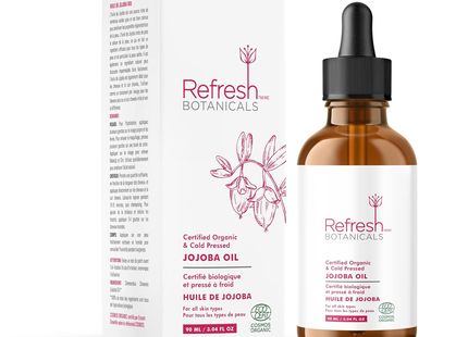 Refresh Botanicals - Huile de jojoba certifiée biologique et pressée à froid | 90 ml