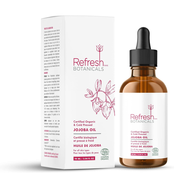 Refresh Botanicals - Huile de jojoba certifiée biologique et pressée à froid | 90 ml