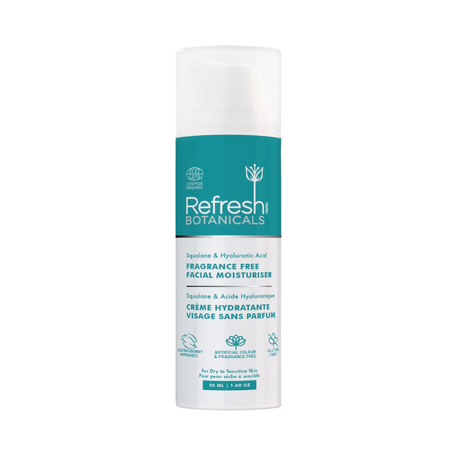 Refresh Botanicals - Fragrance Free Facial Moisturizer with Cornflower & Cucumber | 50 mL