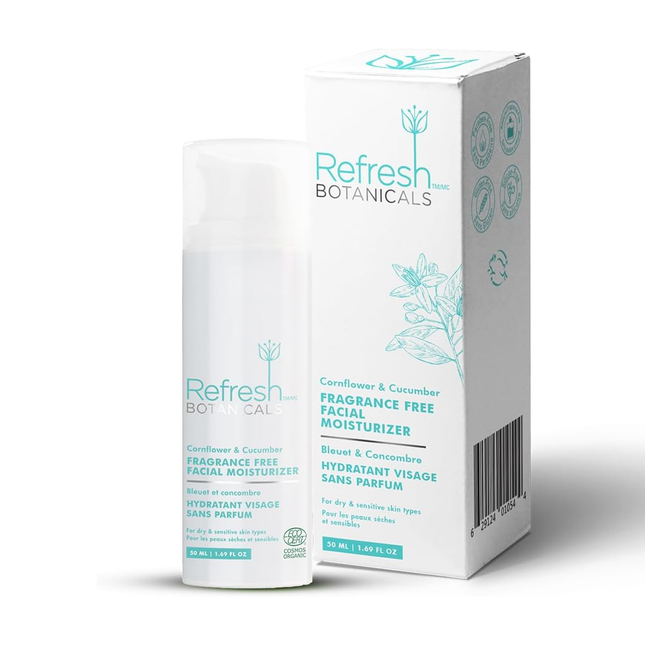 Refresh Botanicals - Hydratant pour le visage sans parfum - Bleuet et concombre | 50 ml