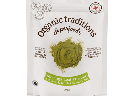 Organic Traditions - Poudre de feuilles de moringa | 200 g