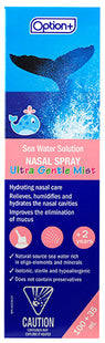 Option+ Sea Water Solution Nasal Spray with Ultra Gentle Mist | 135 ml