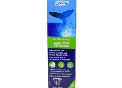 Option+ Sea Water Solution Nasal Spray Gentle Mist | 135 ml