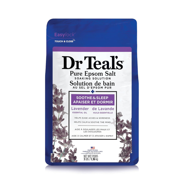 Dr Teal's - Soothe & Sleep Pure Epsom Salt Lavender Soaking Solution | 1.36 kg