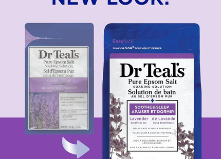 Dr Teal's - Soothe & Sleep Pure Epsom Salt Lavender Soaking Solution | 1.36 kg