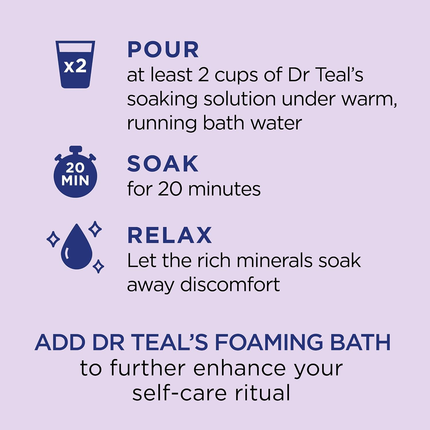 Dr Teal's - Soothe & Sleep Pure Epsom Salt Lavender Soaking Solution | 1.36 kg
