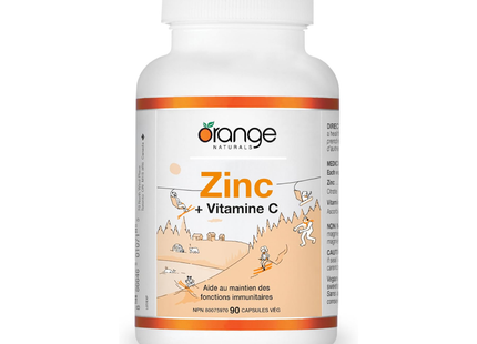 Orange Naturals - Zinc + Vitamin C 50 mg | 90 Capsules