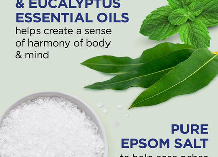 Dr. Teal's - Solution de trempage au sel d'Epsom pur Relax &amp; Relief avec eucalyptus et menthe verte | 1,36 kg