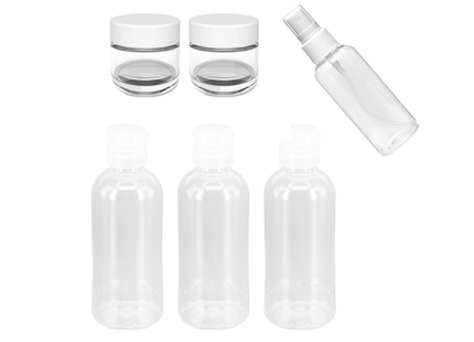 Option+ - 6 Piece Travel Set | Bottles, Jars & Spray Bottle