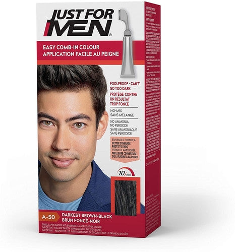 Just For Men Easy Comb-In Colour | A-50 Darkest Brown-Black