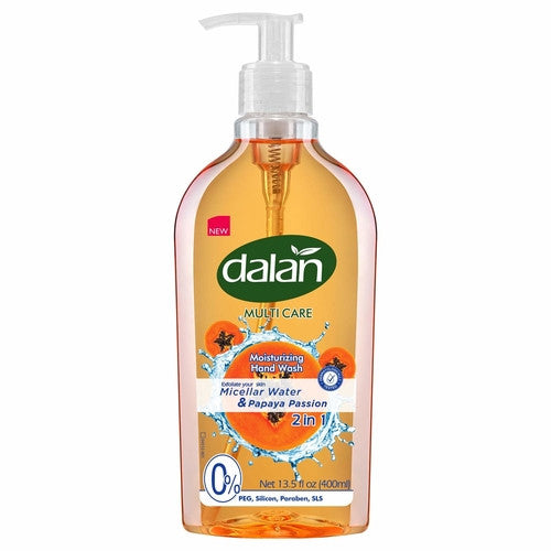 Dalan - Multi Care - Moisturizing hand Wash - 2 in 1 with Micellar Water & Papaya Passion | 400 mL
