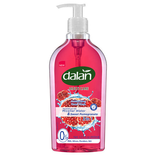 Dalan - Multi Care - Moisturizing hand Wash - 2 in 1 with Micellar Water & Sweet Pomegranate | 400 mL