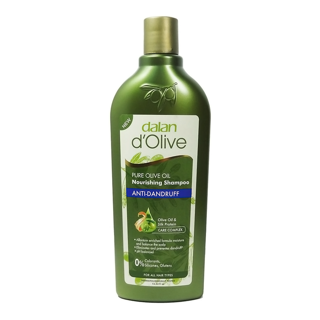 Dalan d'Olive - Huile d'Olive Pure - Shampoing Nourrissant Antipelliculaire - avec Complexe de Soin à l'Huile d'Olive et aux Protéines de Soie | 400 ml