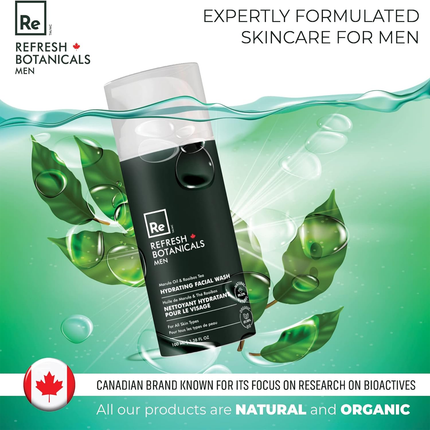 Refresh Botanicals - Nettoyant hydratant pour le visage pour hommes | 100 ml