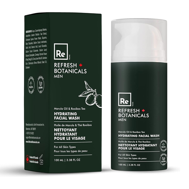 Refresh Botanicals - Nettoyant hydratant pour le visage pour hommes | 100 ml