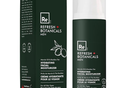Refresh Botanicals - Men Hydrating Facial Moisturizer - Marula Oil & Rooibos tea | 50 mL