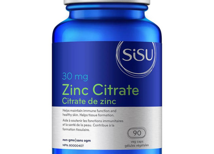 Sisu - Zinc Citrate 30 mg | 90 Veg Caps*