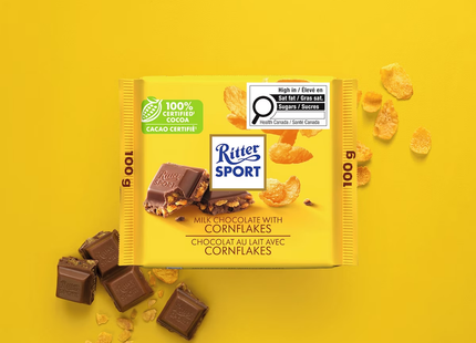 Ritter Sport - Milk Chocolate Bar with Cornflakes | 100 g