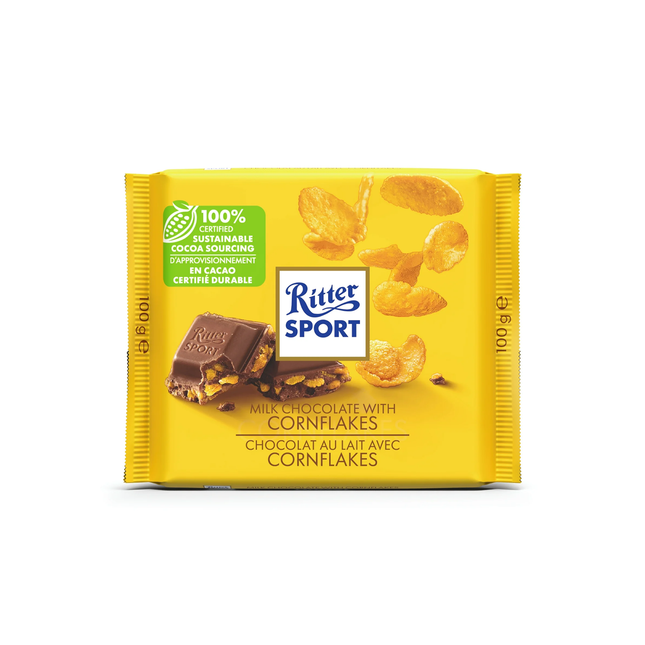 Ritter Sport - Milk Chocolate Bar with Cornflakes | 100 g