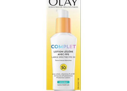 Olay - Complete Lightweight Fragrance Free Lotion for Sensitive Skin with SPF 30 | 75 mL