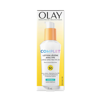 Olay - Complete Lightweight Fragrance Free Lotion for Sensitive Skin with SPF 30 | 75 mL