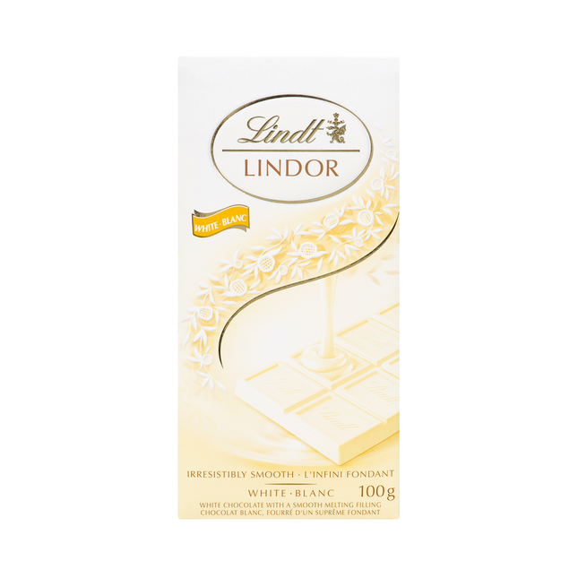 Lindt - Lindor Irresistibly Smooth Chocolate Bar, White Chocolate | 100 g