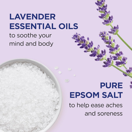 Dr Teal's - Bain moussant apaiser et dormir avec de la lavande et du sel d'Epsom pur | 1 litre