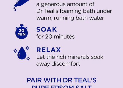 Dr Teal's - Soothe & Sleep Foaming Bath with Lavender & Pure Epsom Salt | 1 L