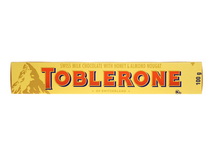 Toblerone - Swiss Milk Chocolate With Honey & Almond Nougat | 100g