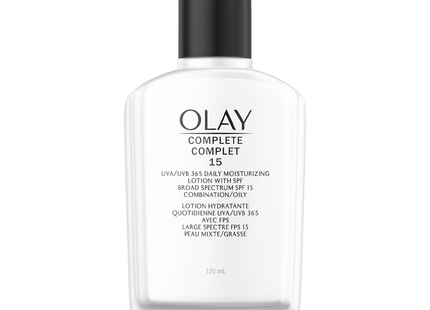 Olay - Fluide hydratant quotidien Complete pour peaux mixtes/grasses FPS 15 | 120 mL