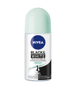Nivea Black & White Invisible Roll On Antiperspirant - Spring Mist | 50 ml