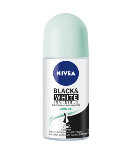 Nivea Black & White Invisible Roll On Antiperspirant - Spring Mist | 50 ml