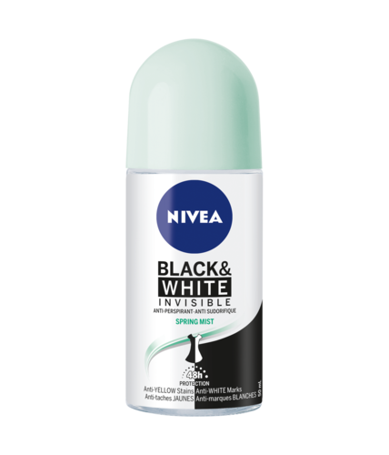Nivea Antisudorifique à bille invisible noir et blanc - Brume printanière | 50 ml