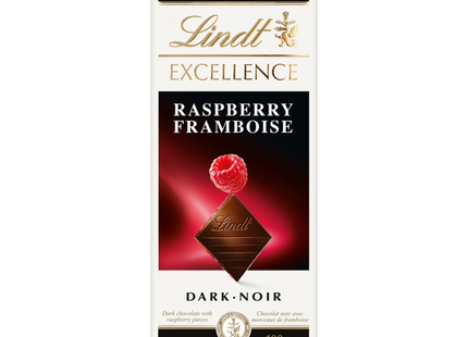 Lindt - Chocolat noir Excellence à la framboise | 100g