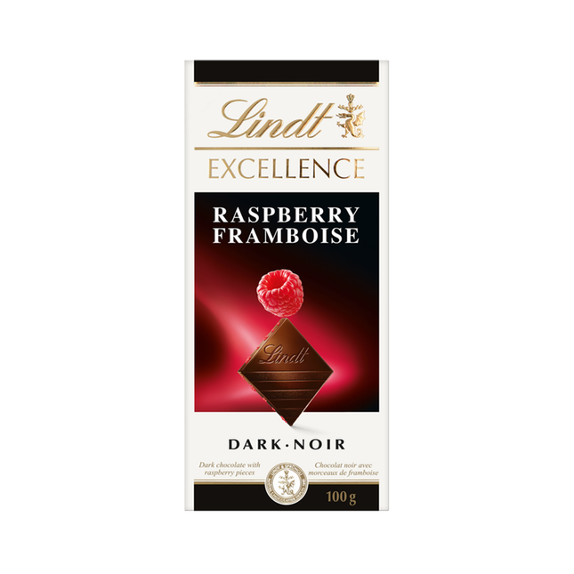 Lindt - Excellence Dark Chocolate with Raspberry | 100 g