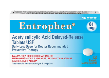 Entrophen - Daily Low Dose ASA 81 mg | 120 Tablets