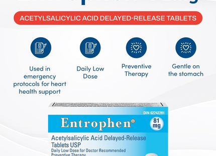 Entrophen - Daily Low Dose ASA 81 mg | 120 Tablets