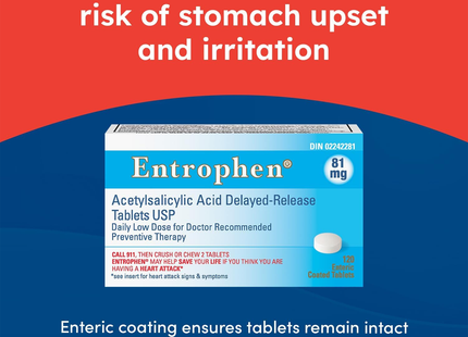 Entrophen - Daily Low Dose ASA 81 mg | 120 Tablets