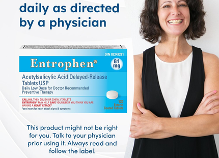 Entrophen - Daily Low Dose ASA 81 mg | 120 Tablets