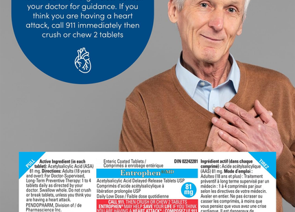 Entrophen - Daily Low Dose ASA 81 mg | 180 Tablets