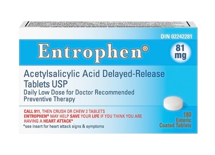Entrophen - Daily Low Dose ASA 81 mg | 180 Tablets
