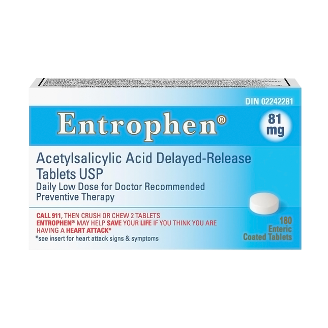 Entrophen - Daily Low Dose ASA 81 mg | 180 Tablets