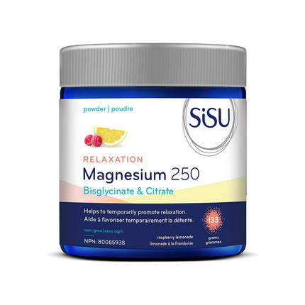 SISU - Magnesium 250 Powder Formula, Raspberry Lemonade | 133 g