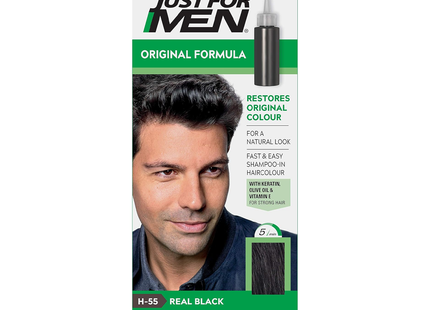 Just For Men - Easy & Fast Shampoo-In Haircolour | H-55 Real Black
