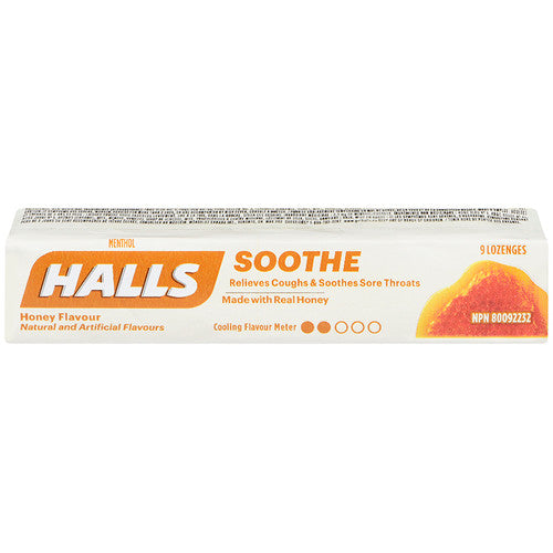 Halls - Soothe - Honey Flavour | 9 Lozenges