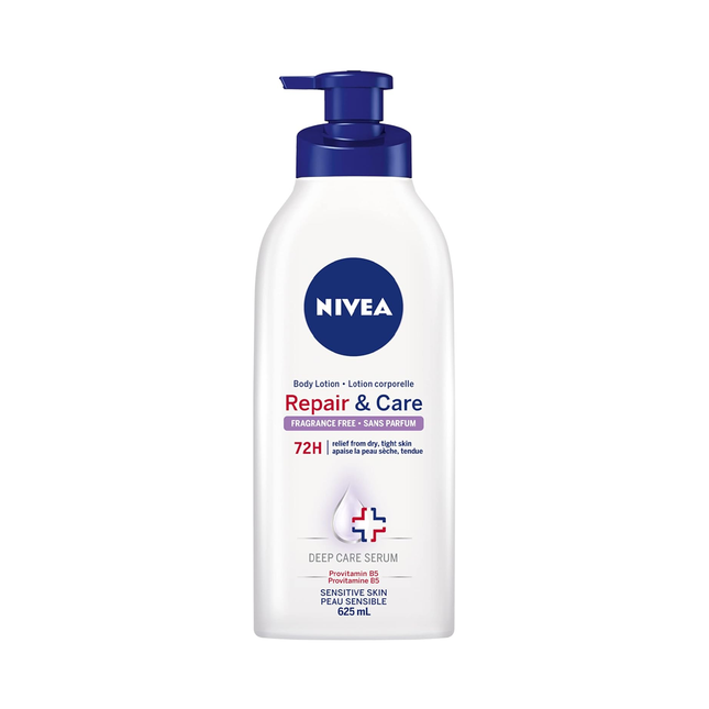 Nivea - Lotion corporelle 72H Repair & Care, sans parfum | 625 ml