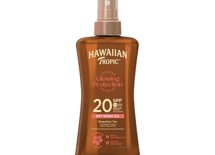 Hawaiian Tropic - Glowing Protection Dry Spray Oil SPF 20 - Beautiful Tan | 200 mL